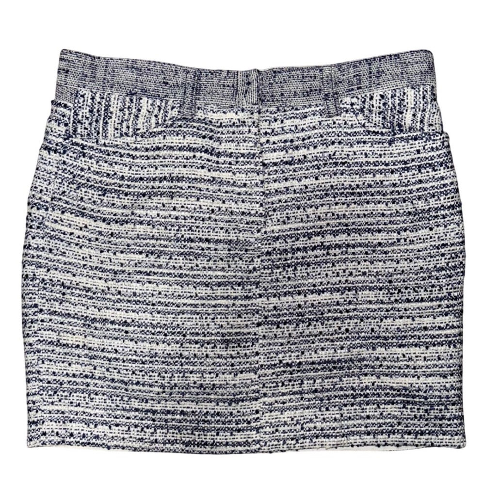 Maje Tweed Mini Skirt Blue White Textured Womens Size‎ 36
